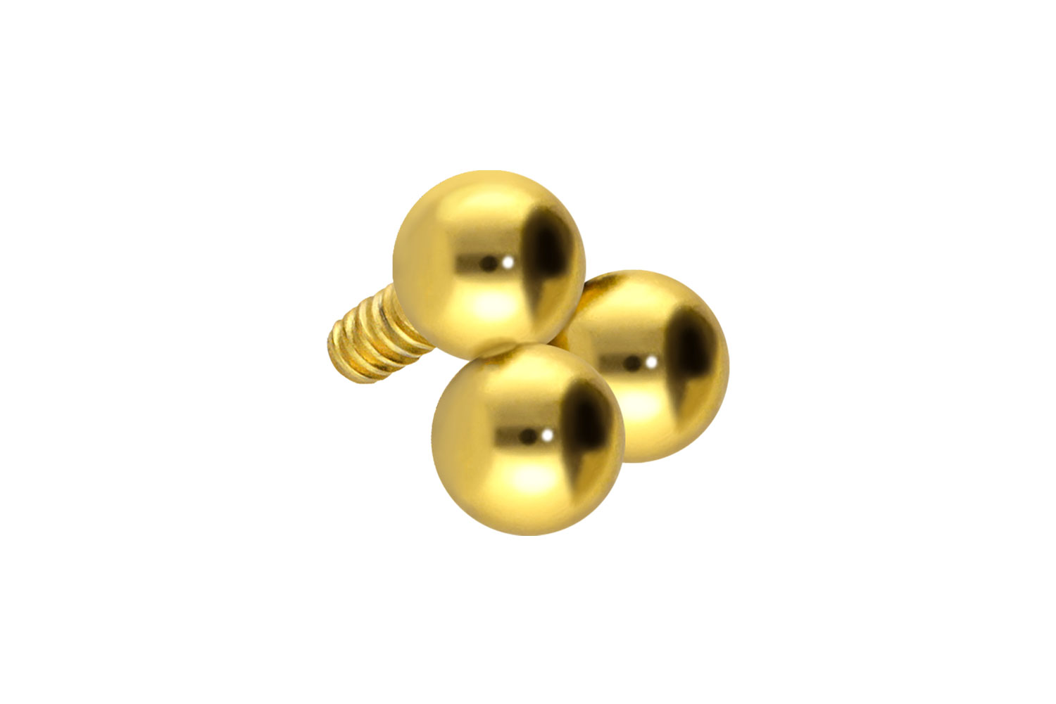 Titan Schraubaufsatz mit Außengewinde 3 KUGELN von Piercingline